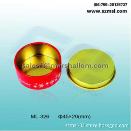 Round tin box, cosmetic tin box, candy box